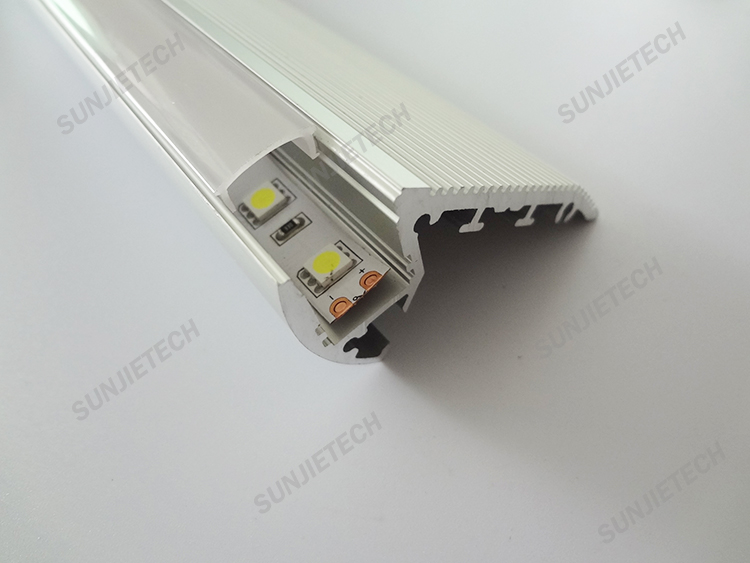 18 Years Factory Aluminium Lighting For Led Strips - Top Suppliers Aluminum Base Material And Tempered Glass Diffuser Up And Down Wall Light – Sunjie Technology detail pictures