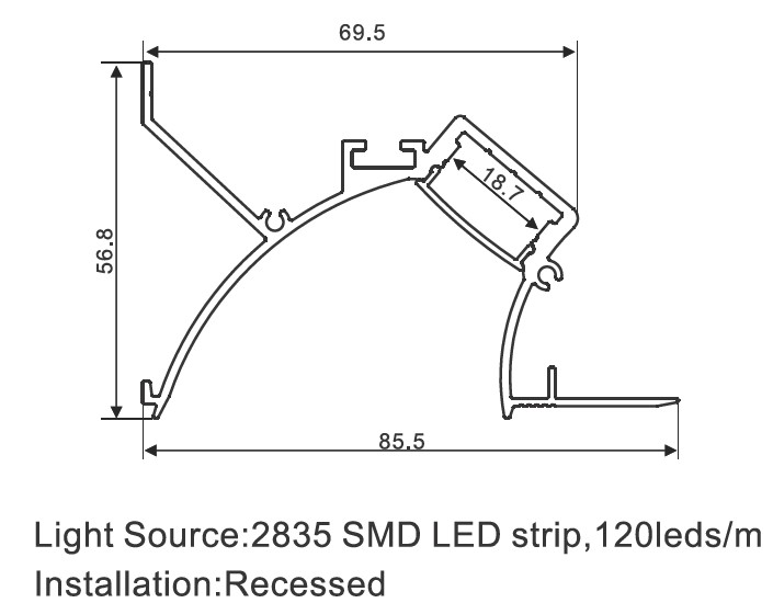 High Performance Linear Extrusion Led Profile -
led profile light – Sunjie Technology detail pictures