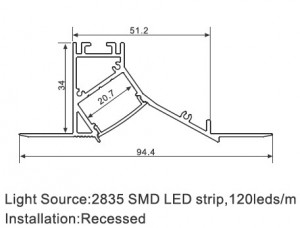 SJ-ALP9552  LED Aluminum Profile Light