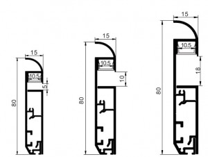 SJ-ALP1580 Aluminum led strip channel