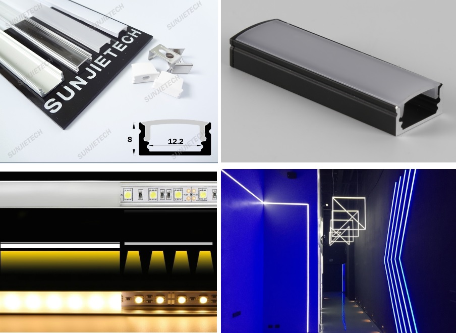Cheap price Floor Led Pocket Display Stands -
SJ-ALP1708 LED Profile in Black Anodized – Sunjie Technology detail pictures