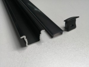 SJ-ALP2515B LED Strip Profile with black cover