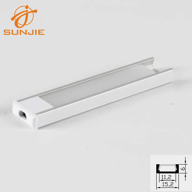 Special Price for shaped Aluminum Channel -
 SJ-ALP1506 led alu extrusion with insert type cover diffuser – Sunjie Technology