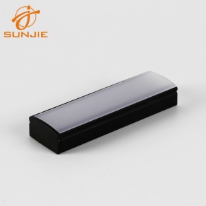 One of Hottest for Inground Led Strip Aluminum Profile - SJ-ALP1708 LED Profile in Black Anodized – Sunjie Technology