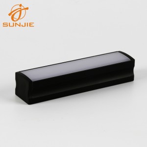 Black anodized 17m*15mm recessed led aluminum profile