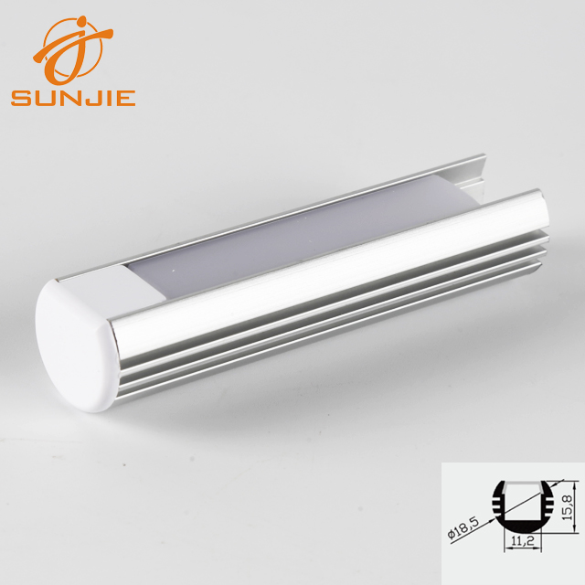 Special Price for Flat Aluminum Trim Cap For Channelume - Factory Supply 60mm Silver Anodized Suspended Pendant Mounted Round Led Light Led Aluminum Profile With Round Cover – Sunjie Technology