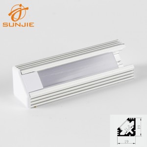 High Quality for Drywall Led Extrusion - Hot-selling Corner Aluminum Led Profile With Heat Sink For Led Strip – Sunjie Technology