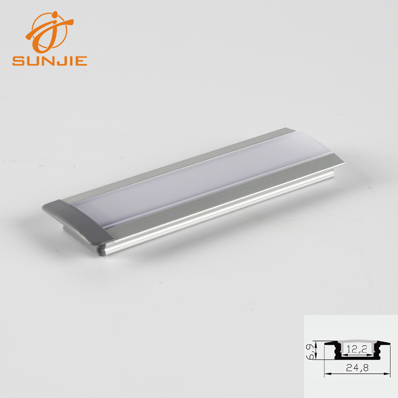 SJ-ALP2507 recessed mounted aluminum led strip profile for 12mm width pcb
