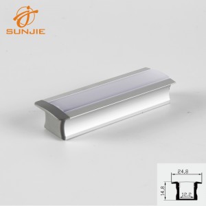 Trending Products Aluminium Profile Export To Ghana -
 Recessed led channel strip profile with cover alu led channel – Sunjie Technology