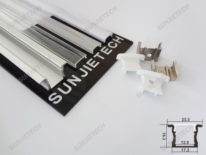 Fast delivery Aluminum And Pc Diffuser Extrusion Housing Material Recessed Aluminum Led Profile For Strips 35mmx25mm