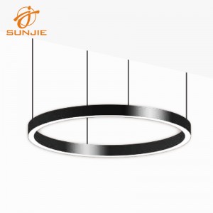 DIY Circular Aluminum LED Profile for Suspended Mounted