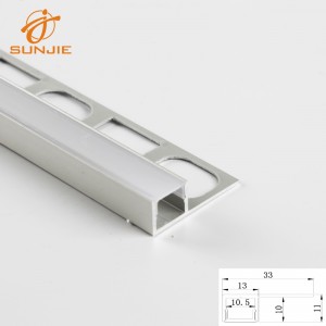 factory customized Led Profile Flexible Aluminium Heatsink Cooling -
 SJ-ALP3311 Aluminum led profile for 10mm Tile or Ceramic – Sunjie Technology