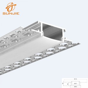 Wholesale OEM 45 Degree Corner Led Aluminium Channel Opal Diffuser Plastic Cover Drywall Led Profile For Led Strip