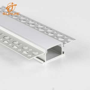 China New Product Ip65 Aluminum Led Profile Housing -
 OEM/ODM Supplier Trimless Plaster Drywall Surface Mounted Aluminum Profile Led Strip Light And Long T Profile Channel For Recessed Wall Lamps ...