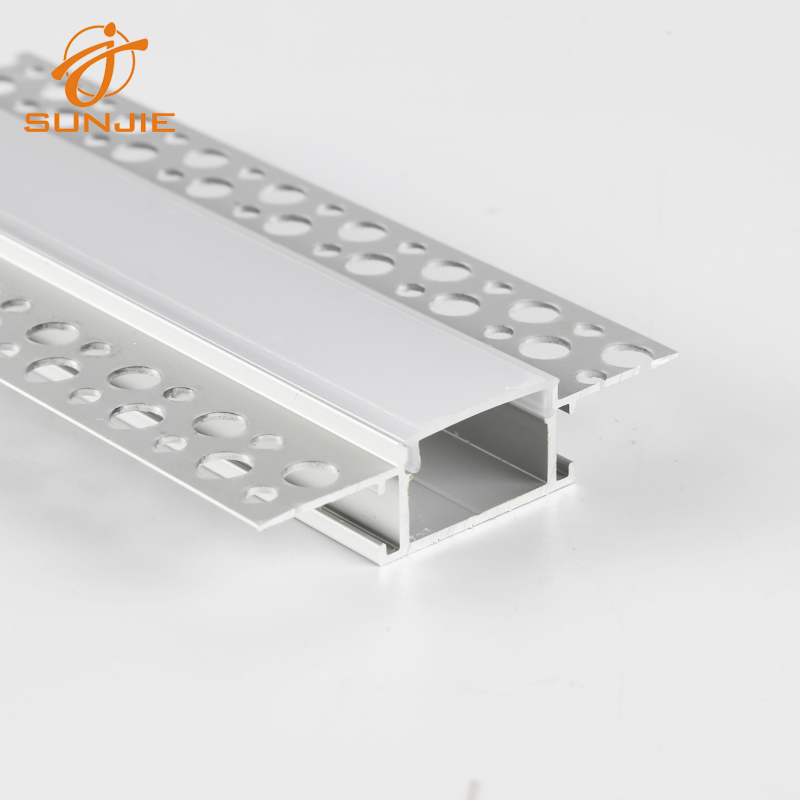 Wholesale OEM 45 Degree Corner Led Aluminium Channel Opal Diffuser Plastic Cover Drywall Led Profile For Led Strip