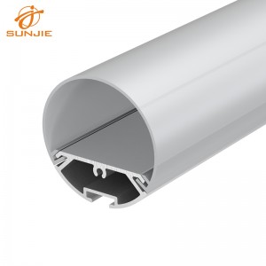 SJ-ALPO4040 Round LED Aluminum Profile For Strips