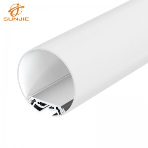 SJ-ALPO6060 Round LED Aluminum Channel For Strip Lighting